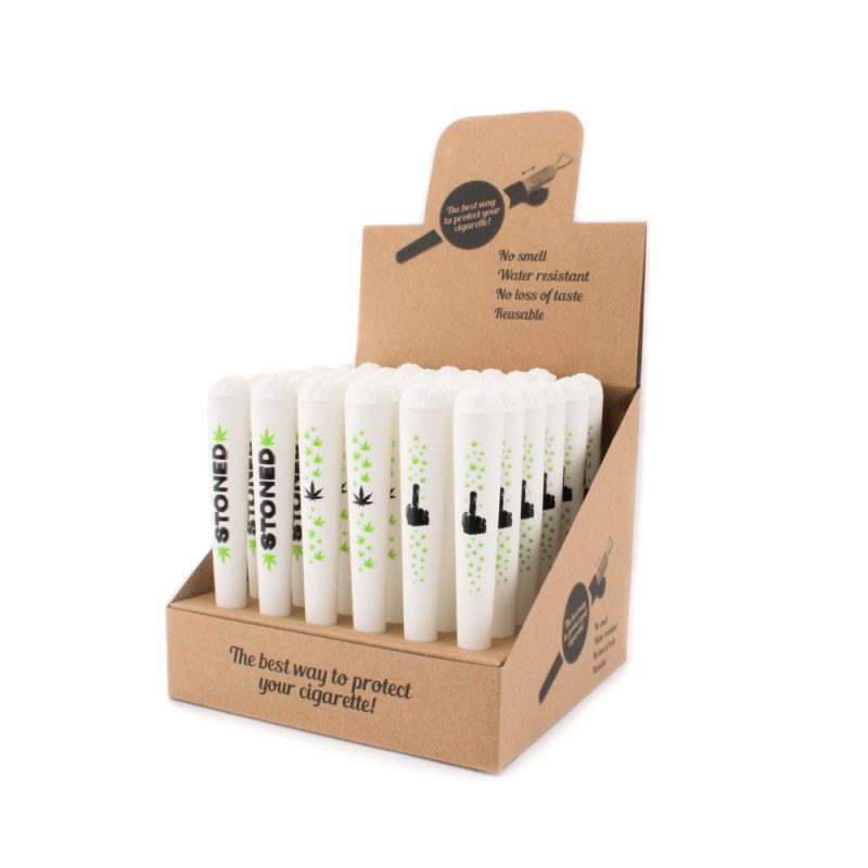 JH26 Joint Holders White STONED*LEAVES*FINGER Box36 Magic Leaf