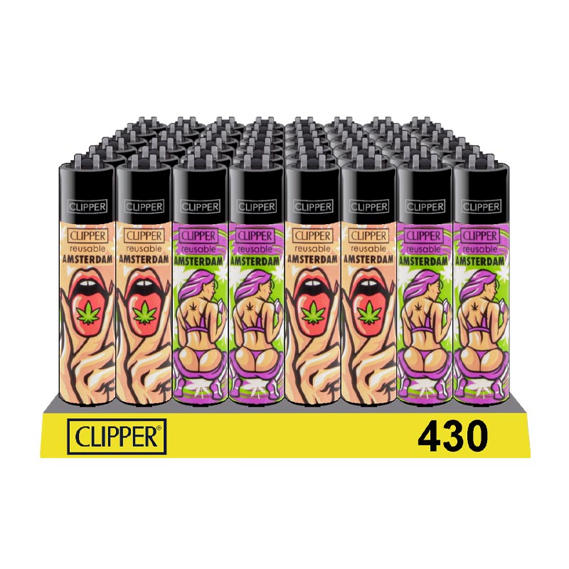 430 420 GIRLS CLIPPER® Lighters Classic Large x48pcs Magic Leaf